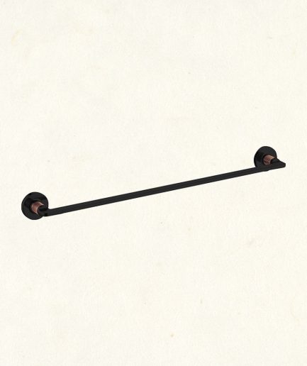 190500-NC | Toallero barra 45 cm MOON - Negro + cobre brillo