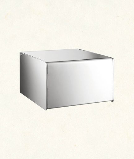 508400 | Portarrollos cuadrado con tapa - Cromo brillo
