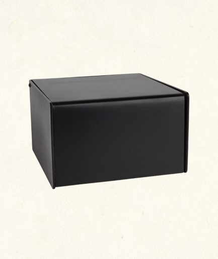 508400-N | Portarrollos cuadrado con tapa - Negro mate