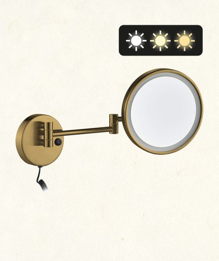 204005-LC : DIVA EVOLUTION Magnifying Mirror 2 arms - Brushed Brass