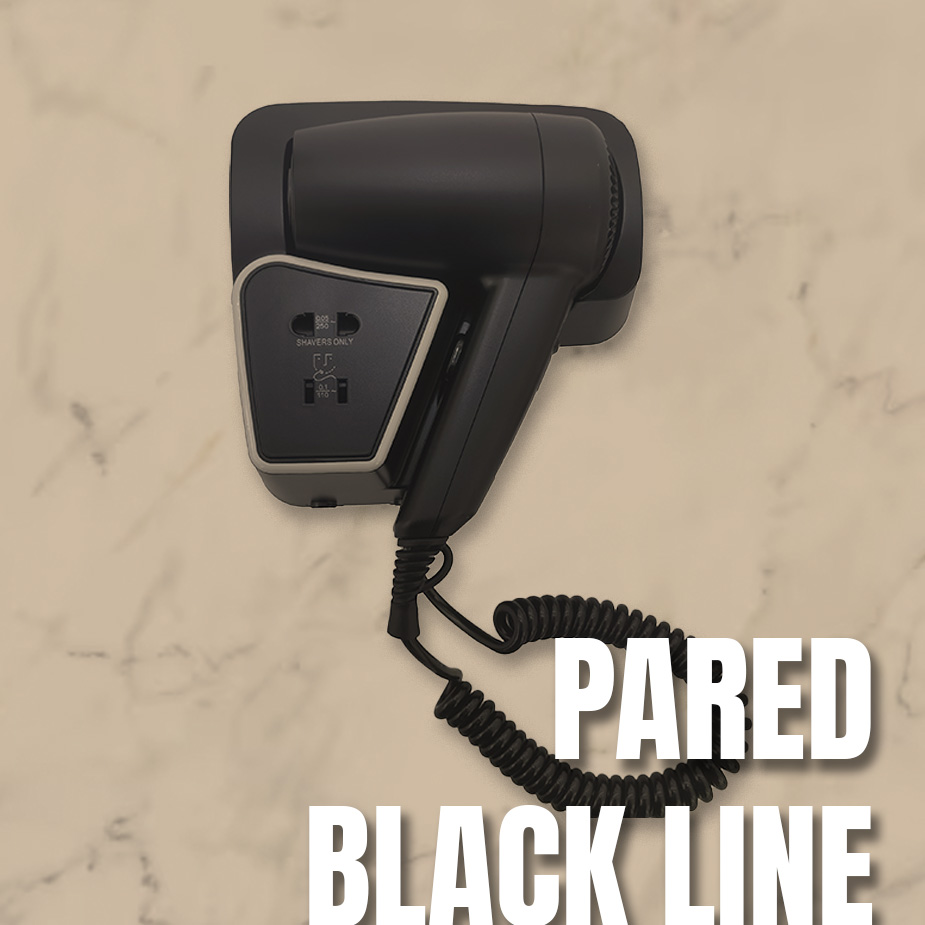 Secadores de pelo de pared para hoteles de Black Line