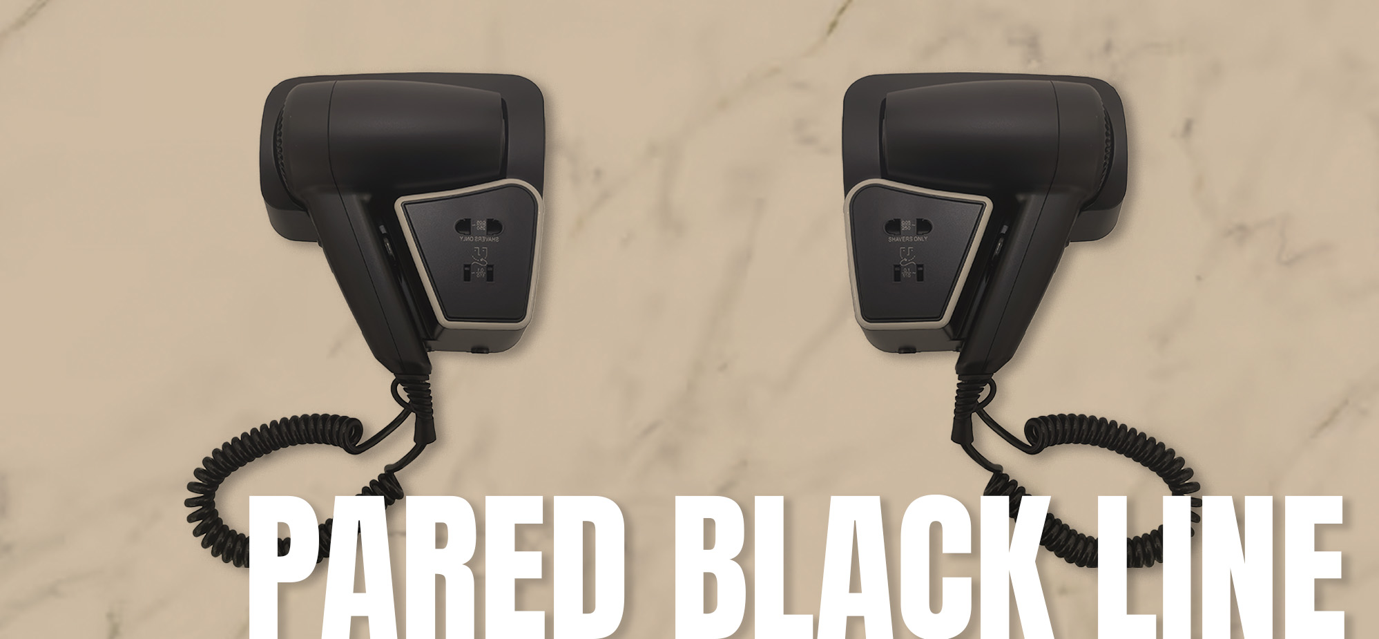 Secadores de pelo de pared para hoteles de Black Line