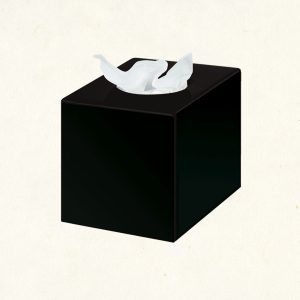Black ABS wipes bucket dispenser.