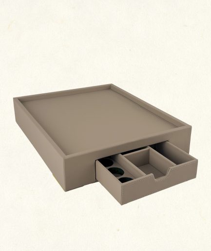 506341-XL | XL tray with drawer - Sand