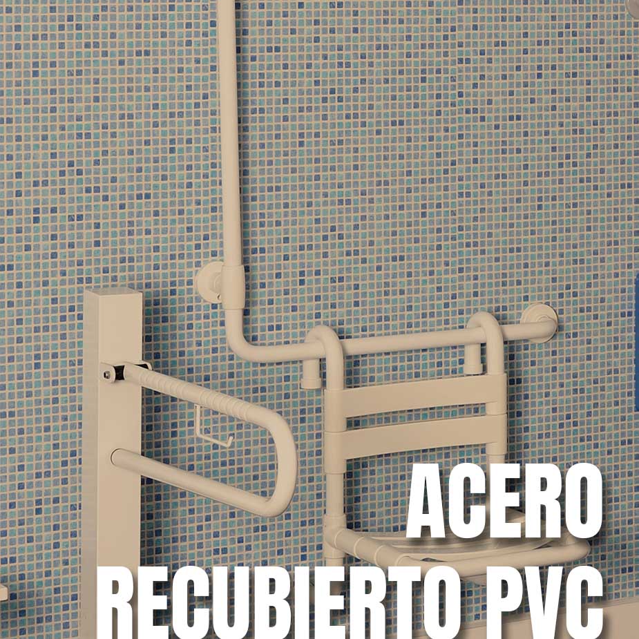Ayudas técnicas fabricafas en acero recubierto de PVC para zonas de movilidad reducida
