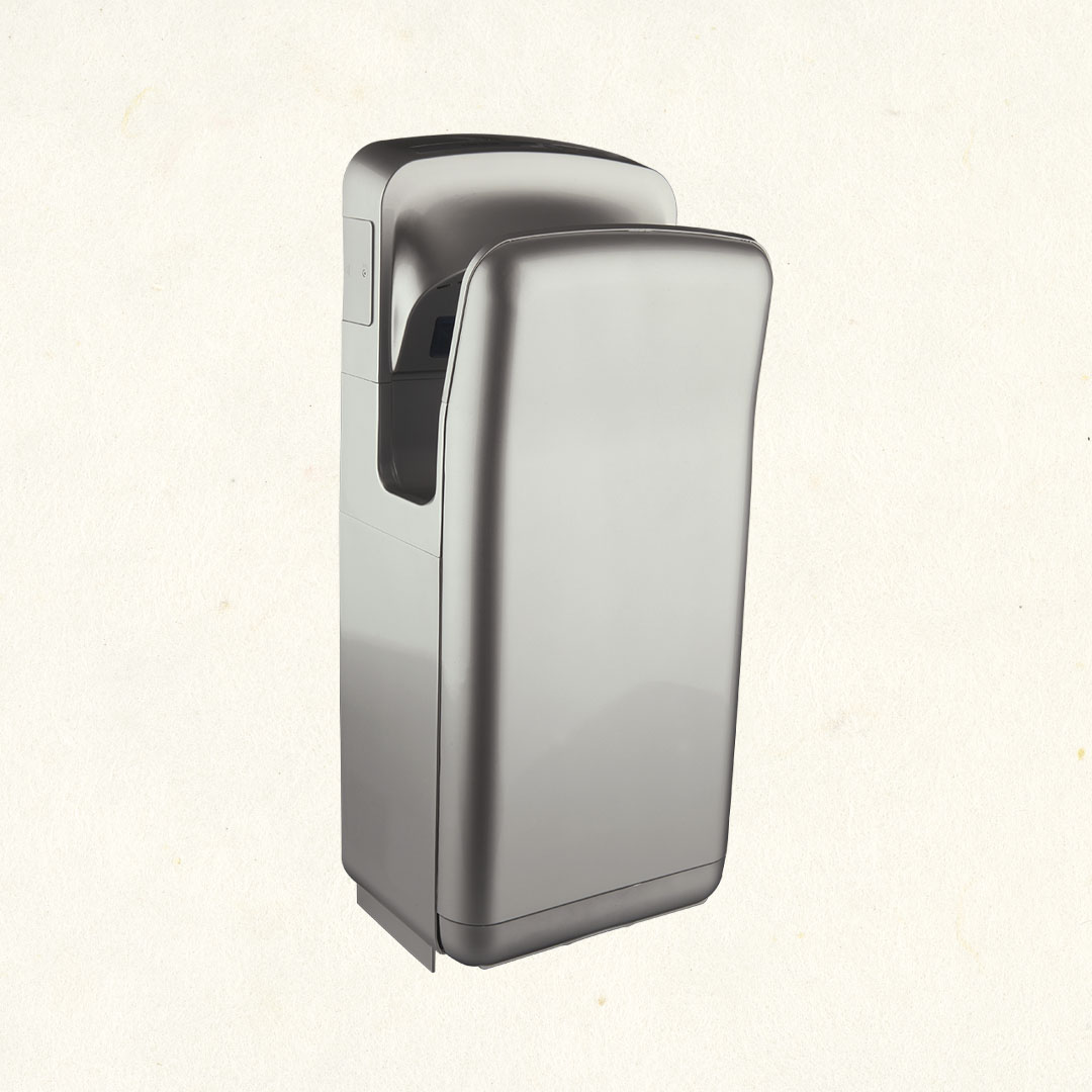 Satin wall-mounted hand dryer