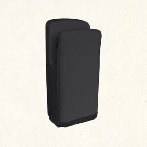 Black wall-mounted hand dryer