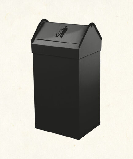 501601-N | 40 L Tilting-Top Trash Can - Matte Black