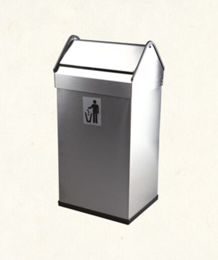 501602 | 40-Liter Tilting-Top Trash Can - Satin
