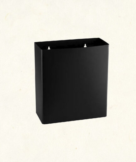 501700-N | Rectangular wall-mounted waste bin - Matte black