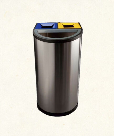 501813 | Three-compartment recycling bin - Satin
