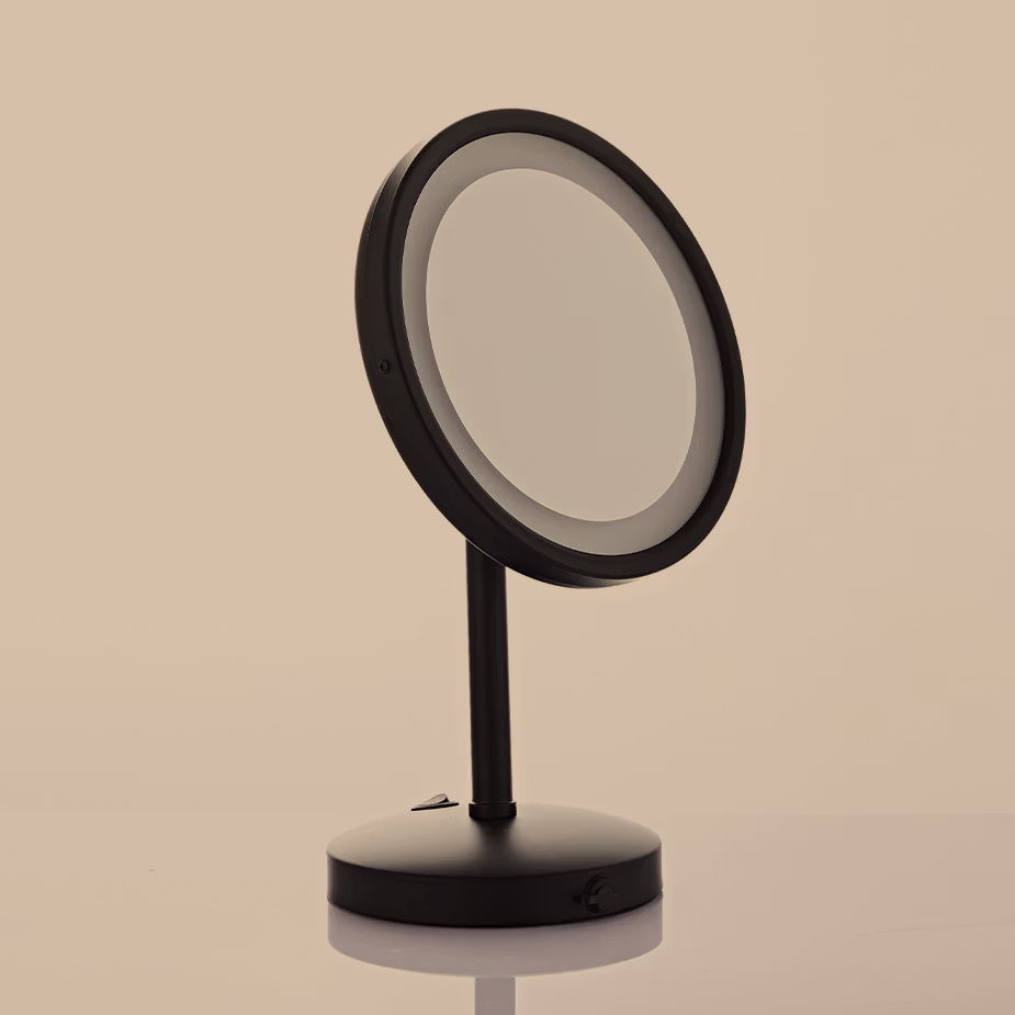 Espelhos de aumento com luz LED de secretária para hotéis